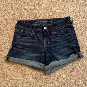 american eagle midi shorts